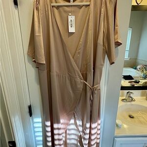 Baltic Born | NWT | Elegant Tan Wrap Dress
